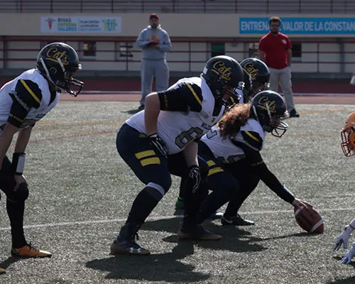 Equipo cadete de fútbol americano tackle de los Wildcats